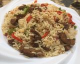 A picture of step 7 of White fried rice.