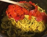 Une image de l'étape 4 de Gratin de spatzles au thon, poivrons rouges et emmental en panure épicée.