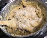 Une image de l'étape 14 de Gratin de polenta au lard, tomates, oignon, paneer et parmesan.