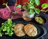 A picture of step 2 of Banana puri.
