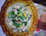 Foto langkah ke 5 dari resep Jangan ndeso tempe lombok ijo kuah santan.