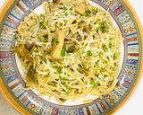 A picture of step 5 of Chicken Mushroom Carbonara.