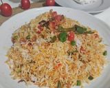 A picture of step 10 of Vegetable Biryani.