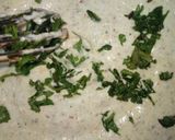 A picture of step 2 of Coriander curd dip.
