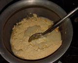 A picture of step 2 of Besan ladoo.