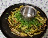 A picture of step 4 of Khandesh special Green chilli thecha (mirchicha thecha/kharda).