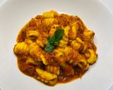 A picture of step 8 of Homemade Gnocchi with Pizza/Pasta Sauce.