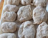 Sajtkrémes, sonkás, Roquefort sajtos rántott karaj recept fázis 5 fotója