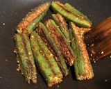 A picture of step 9 of Bharwa Bhindi [ gravy].