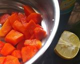 A picture of step 1 of Papaya Pudding.