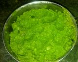 A picture of step 2 of Hara mater dana ka halwa.