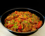 Foto del paso 15 de la receta: Arroz con pollo con especias para fajitas🥘🍗