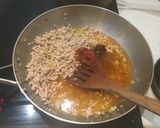 A picture of step 4 of Mapo tofu.