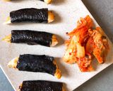 Hình bước làm 2 của món Eatclean - Ức Gà Cuộn Rong Biển Ăn Kèm Kim Chi