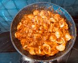 A picture of step 9 of Orecchiette Pugliesi with Mushroom and Sausage Ragù.