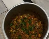 A picture of step 4 of Patta gobhi with matar.