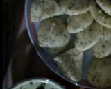 A picture of step 15 of Fenugreek leaves(methi)idly in two shapes.