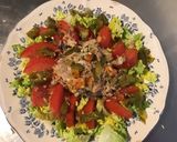 Une image de l'étape 6 de Salade de sucrine tomates maquereau carotte et piment vert.