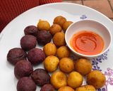 Hình bước làm 9 của món Viên khoai lang tím/vàng (sweet potato balls) ngon ngọt, giòn rụm