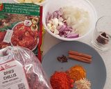 A picture of step 1 of Easy Malaysian Indian Meat Curry.