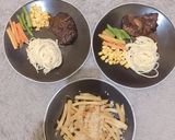 Foto langkah ke 5 dari resep 10. Steak beef blackpapper with spaghetti oglio olio.