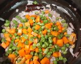 A picture of step 3 of Blue Veg Pulao.