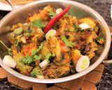 A picture of step 3 of Raw Banana Bharta.