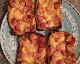 A picture of step 5 of Bread Pizza #4weekschallenge.