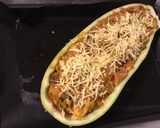 Une image de l'étape 7 de Courgette xxl farcie aux légumes,pancetta et beaufort.