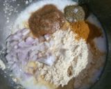 A picture of step 1 of Punjabi kadi pakode.
