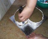 A picture of step 7 of Coffee cocktail cake (heart shape 2nd part).