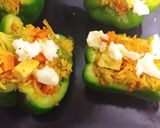 A picture of step 6 of Cheesy Rice Capsicum.