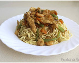 Foto del paso 5 de la receta: Noodles con gambas y pollo