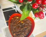 A picture of step 3 of Besan Jaggery Halwa.
