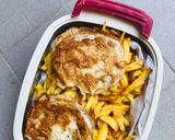 A picture of step 2 of Chips / fries & egg🥔🥚🍳.