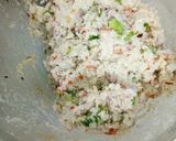 A picture of step 3 of Left over rice Namkeen Bars.