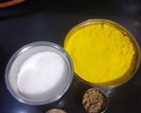 A picture of step 2 of Besan laddu.