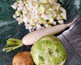 A picture of step 1 of Knol Khol Masala Subzi.