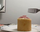 Foto del paso 7 de la receta: Volcán de patata con lava de queso y virutas de jamón