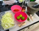 รูปขั้นตอนการทำที่ 2 ของ ส้มตำไทยคีโต (ฟักแม้ว)
