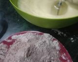 A picture of step 2 of Independance day Cake.