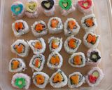 A picture of step 13 of How to Roll an Inside-Out Sushi Roll (California Rolls).