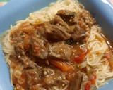Foto del paso 5 de la receta: Carne guisada con arroz y con cabellos de ángel