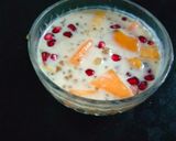 A picture of step 4 of Sabudana fruit dessert.