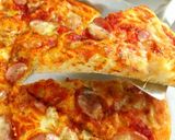 A picture of step 12 of Ready in 25 Minutes with Pancake Mix Easy Pizza Bread for a Light Lunch.