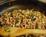 A picture of step 6 of Easy Pad Gra Prao (Stir Fried Rice with Ground Meat and Basil).