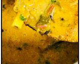 A picture of step 2 of Instant kadi gosht (besan).