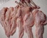 A picture of step 5 of Chicken Wing Gyoza (with chicken de-boning instructions).