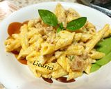 Pas rețetă Pasta cu cârnați și sos de brânză 4 fotografie
