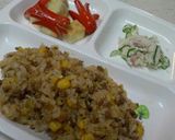 A picture of step 7 of Easy Lunch Loco Moco Rice Bowl with Stir-fried Hamburger Meat.